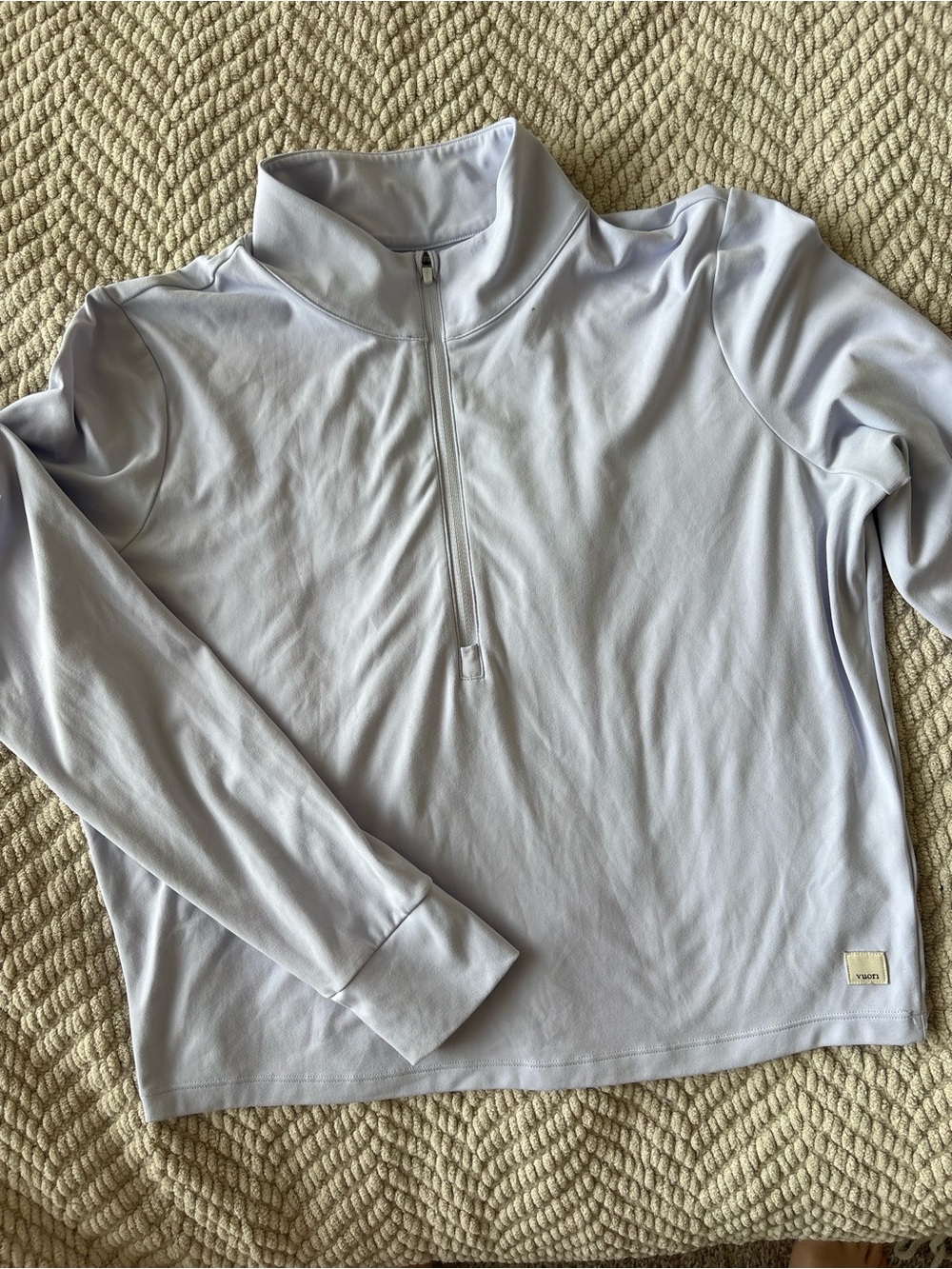 Vuori Women's Pale Lavender Quarter-Zip Pullover